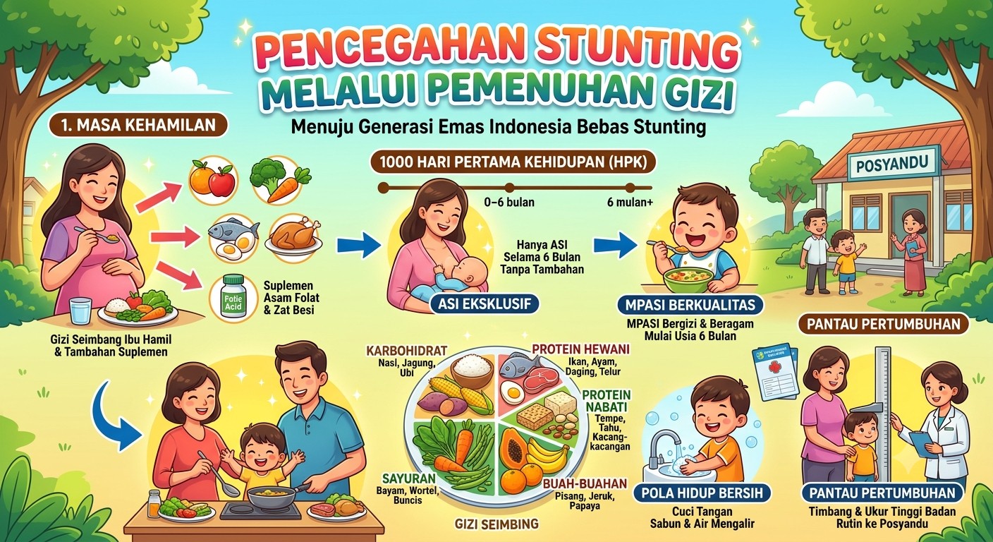 Pencegahan Stunting melalui Pemenuhan Gizi
