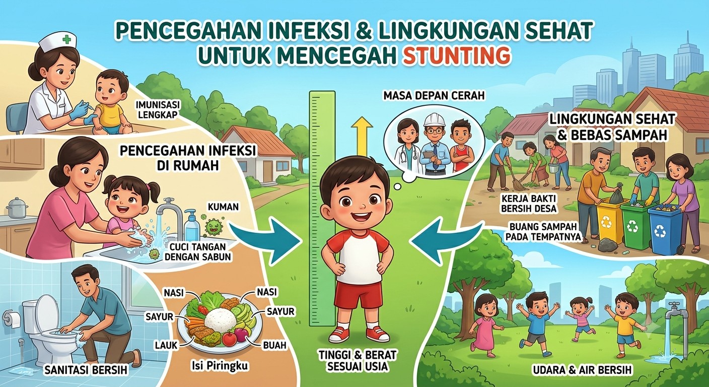 Pencegahan Infeksi dan Lingkungan Sehat untuk Mencegah Stunting