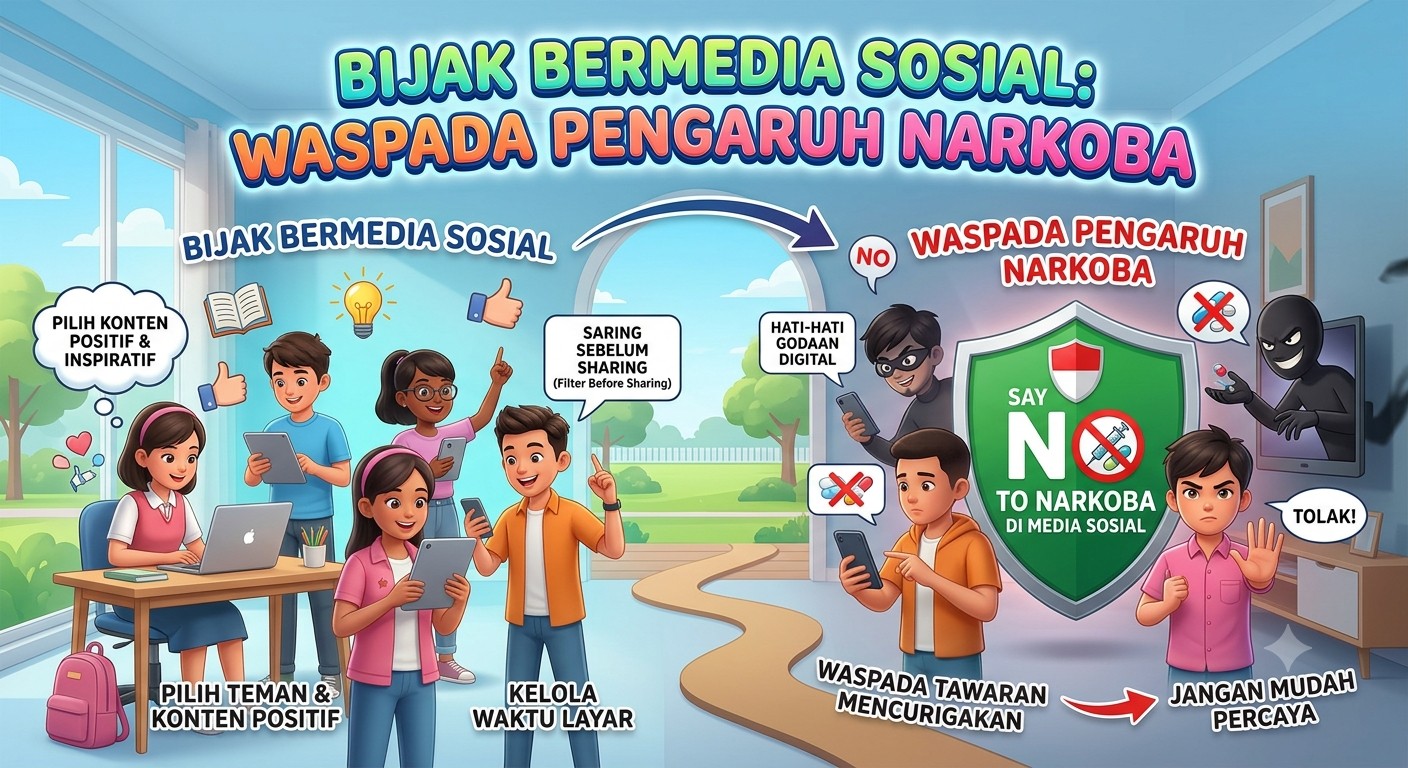 Bijak Bermedia Sosial: Waspada Pengaruh Narkoba