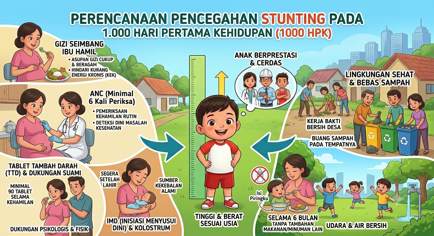 Perencanaan Pencegahan Stunting pada 1.000 Hari Pertama Kehidupan