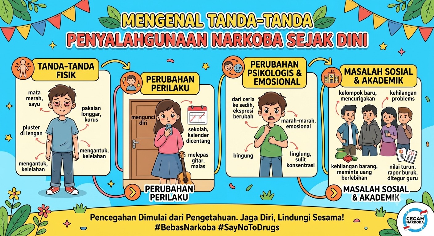 MENGENAL TANDA-TANDA PENYALAHGUNAAN NARKOBA SEJAK DINI