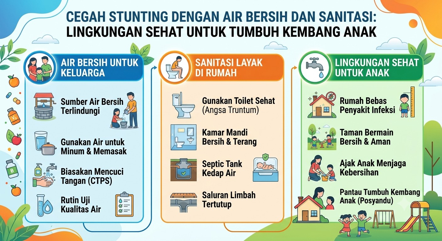 Cegah Stunting dengan Air Bersih dan Sanitasi: Lingkungan Sehat untuk Tumbuh Kembang Anak