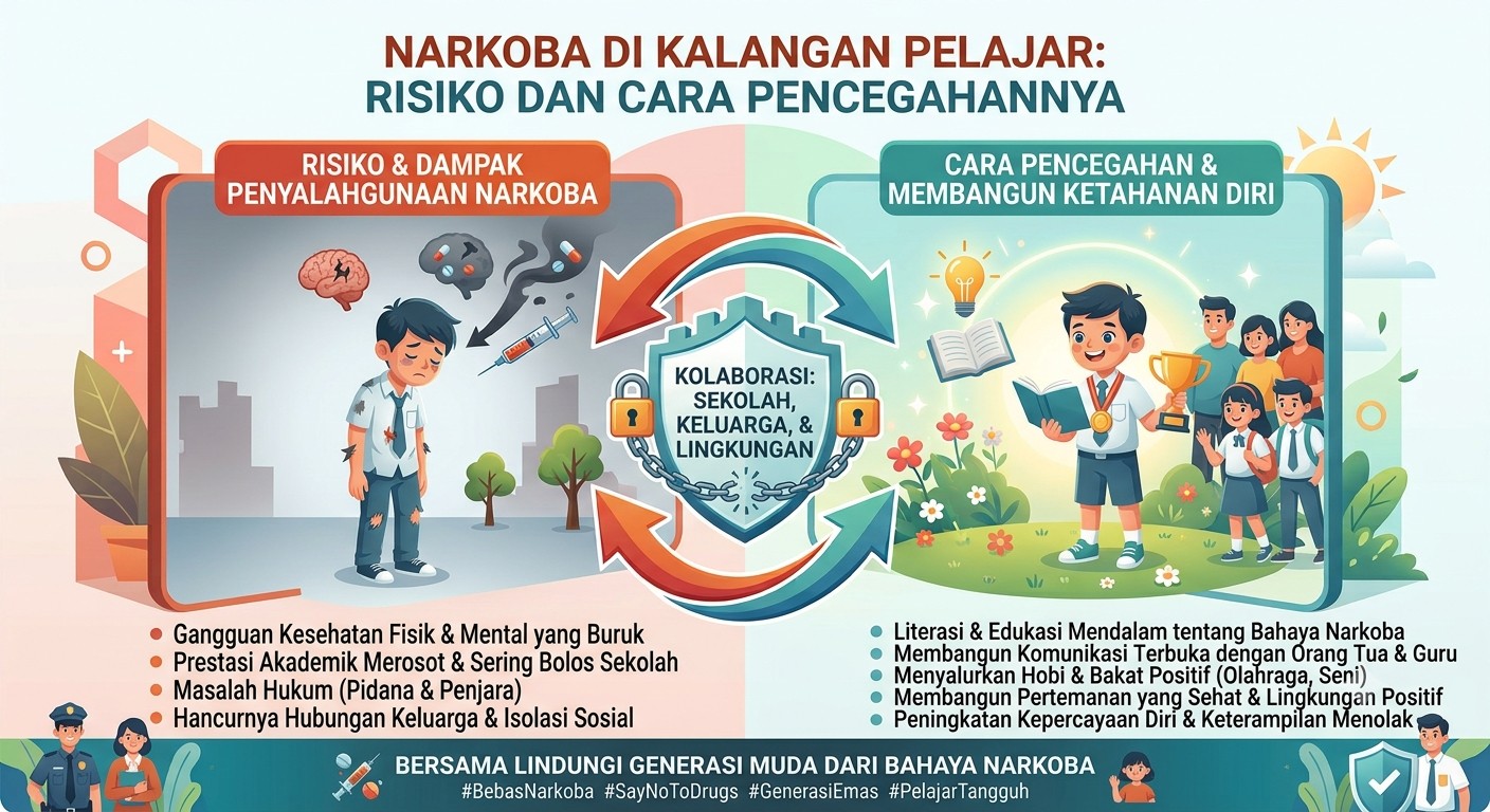 NARKOBA DI KALANGAN PELAJAR: RISIKO DAN CARA PENCEGAHANNYA
