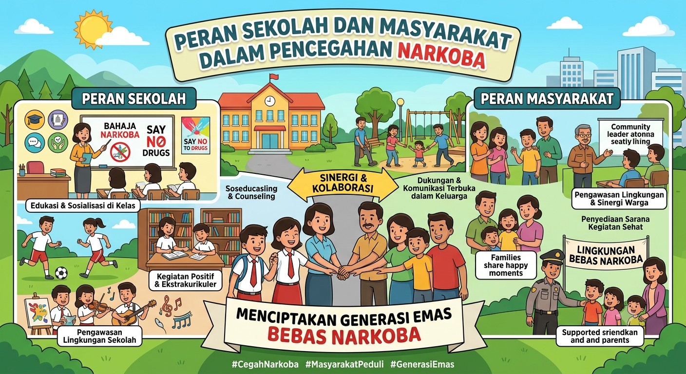 PERAN SEKOLAH DAN MASYARAKAT DALAM PENCEGAHAN NARKOBA
